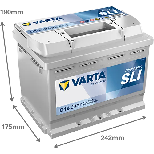 Baterie VARTA SLI 63Ah D15 EN 610A