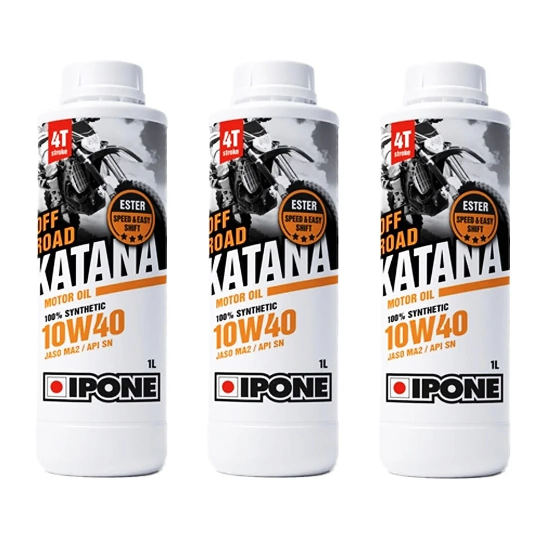 Pachet 3x IPONE Katana Off Road 10W40 100% Synthetic 1L