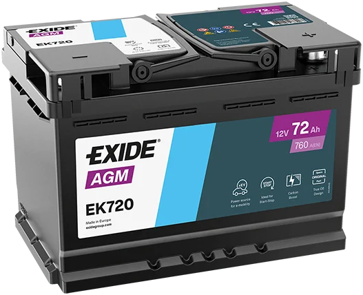 Baterie Auto EXIDE AGM 12V 72Ah EN 760A