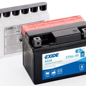 Baterie Moto & ATV 12V 3Ah Exide AGM ETX4L-BS