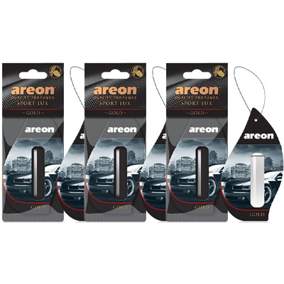 Pachet PROMO 3x Odorizant Auto Areon Liquid Sport Lux GOLD 5ml