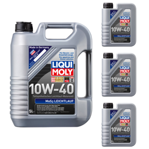 Pachet PROMO Liqui Moly Leichtlauf cu MOS2 10W40 8L