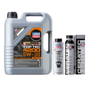 Pachet Promo Liqui Moly TopTec 4200 5W30 5L + Engine Flush + Ceratec